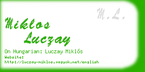 miklos luczay business card